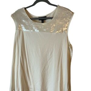 Dana Buchman Cream Sequin Blouse